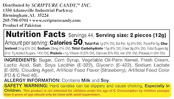 Scripture Candy, Strawberry & Cream Hard Candy Rolls, 9 Count