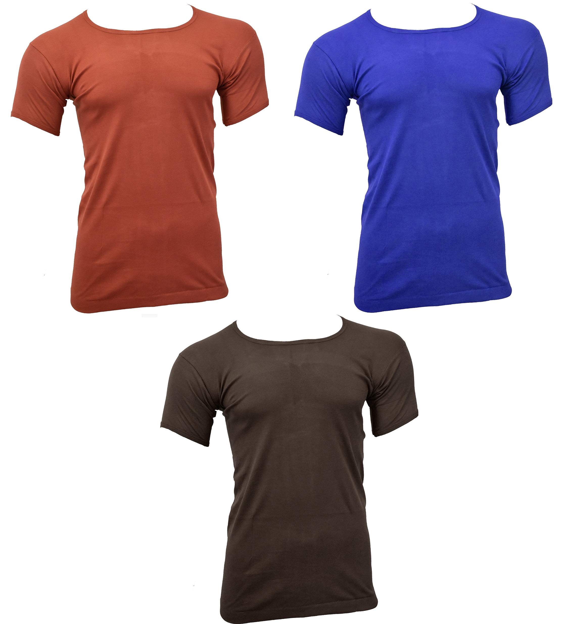 smv Men's Colour Vest_RNS_Rib | 100% Cotton Men's Half Sleeve Rib Vest (Combo Pack)-picture-39