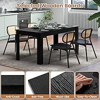 Vista 4 de Giantex Mesa de comedor para 6, mesa de cocina rectangular con capacidad de 330 libras, estructura estable, 63 pulgadas de largo x 31.5 pulgadas