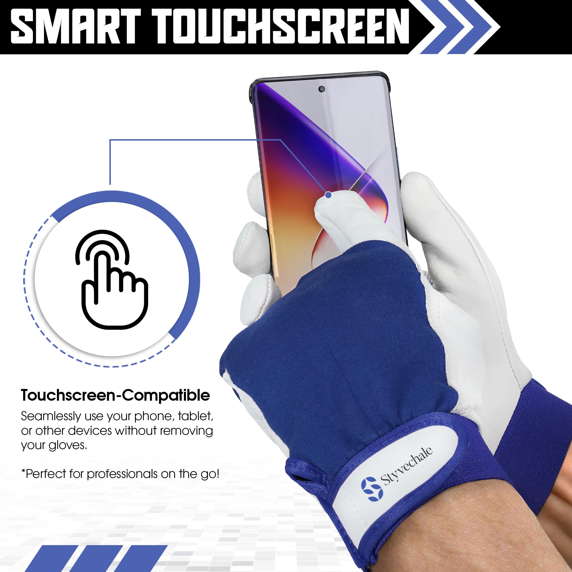 Gardening Gloves for Men & Women, Leather Palm & Breathable Spandex Back, Thorn-Proof Gardening Gloves - Image 3