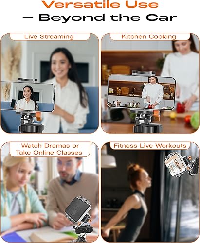 Miniatura 7 de chubbycable ChubbyGrip Pro - Soporte de teléfono con pomos metálicos de alta calidad para tu automóvil, rotación de 360, con ventosa, soporte de