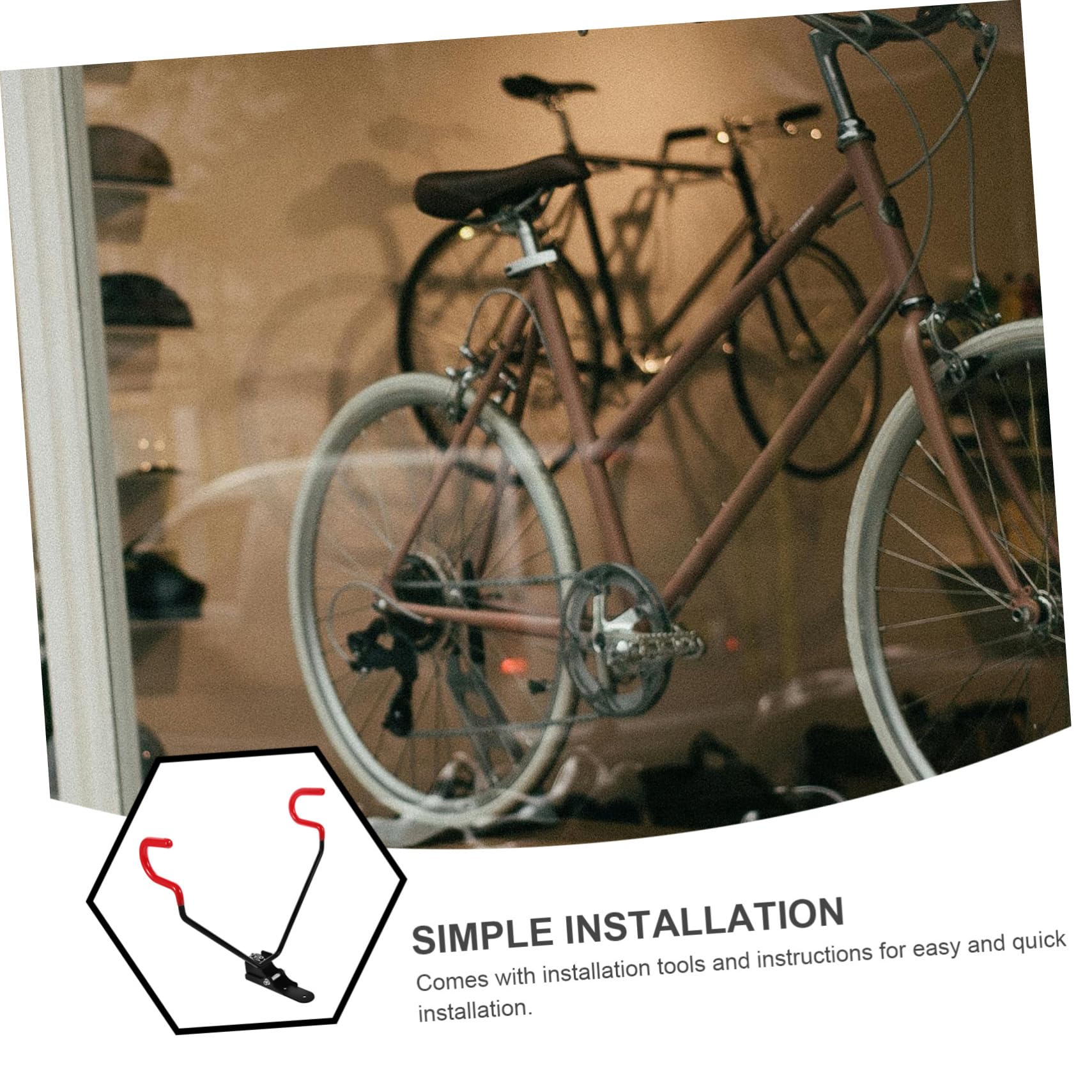 NUOBESTY Wandmontierter Fahrradaufbewahrungshaken Aus Manganstahl Stabiler Fahrradhalter Für Garage Und Innenbereich Platzsparender Wandhaken Für Fahrräder Für Radliebhaber Und Praktische Nutzung