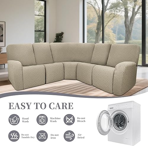 Miniatura 462 de Fundas 100% impermeables para sofá reclinable seccional, fundas para sofá reclinable en forma de L, funda para sofá seccional de esquina en forma de