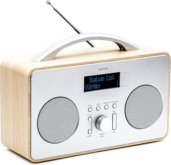 DAB+/DAB Radio Mains Powered Dual Speaker Portable Digital Radio ...
