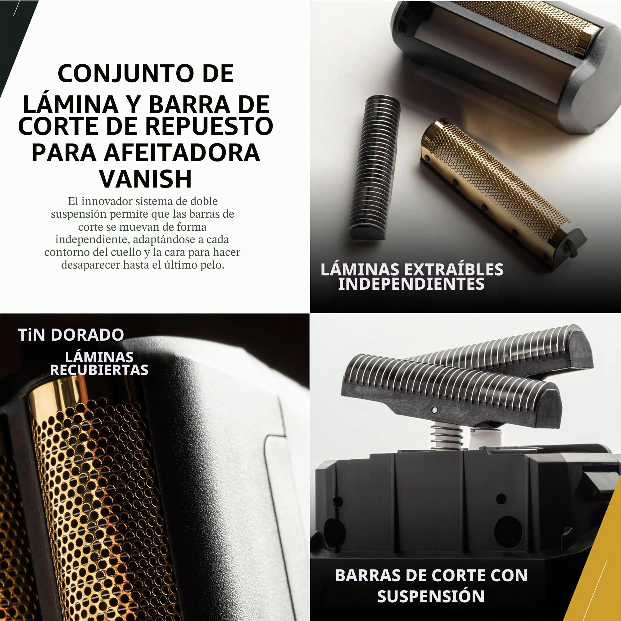 WAHL 8173-700 Professional 5 Star Vanish Shaver para peluqueros y estilistas profesionales- 8173-700 Oro