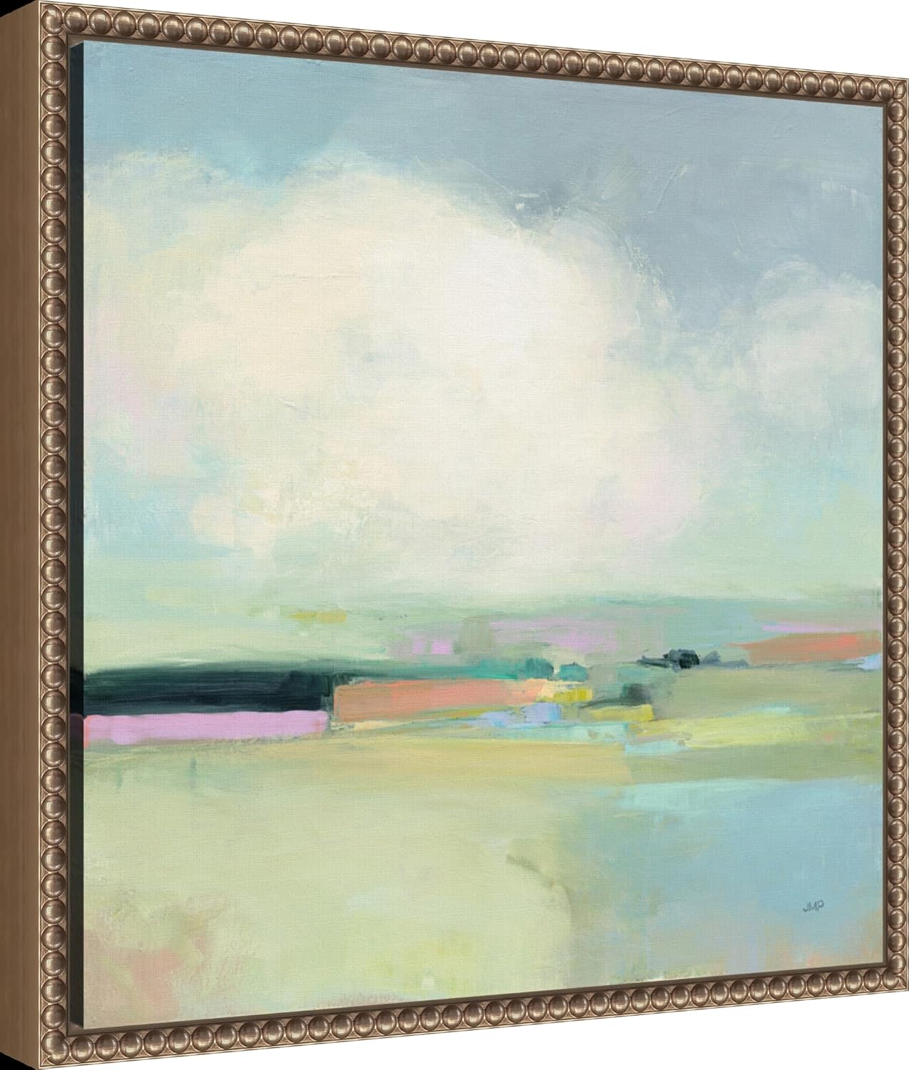 Amanti Art Framed Canvas Wall Art 30x30 Colorful Landscape by Julia Purinton, Framed Wall Art Canvas, Abstract Artwork, Modern Contemporary Decor, Large Poster Painting for Living Room, Bedroom