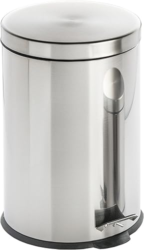 Cocineros on Fire cubo de basura 20L5galones, de acero inoxidable, Color Plateado