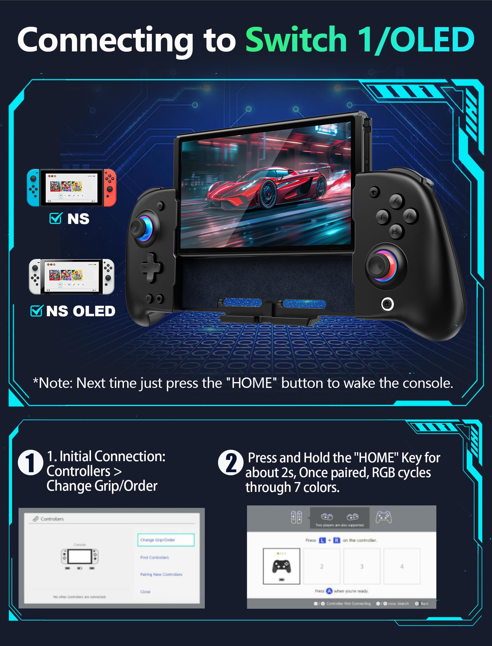 Amazon.com: Wireless Switch Controller for Nintendo Switch/OLED