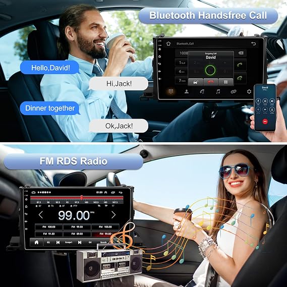 5GWiFi Upgrade Car Stereo Radio for Toyota Highlander 2014-2019 - Wireless Carplay and Android Auto GPS Navigation - 4GB+32GB 10inch Touchscreen Bluetooth RDS FM SWC