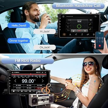 5GWiFi Upgrade Car Stereo Radio for Toyota Highlander 2014-2019 - Wireless Carplay and Android Auto GPS Navigation - 4GB+32GB 10inch Touchscreen Bluetooth RDS FM SWC