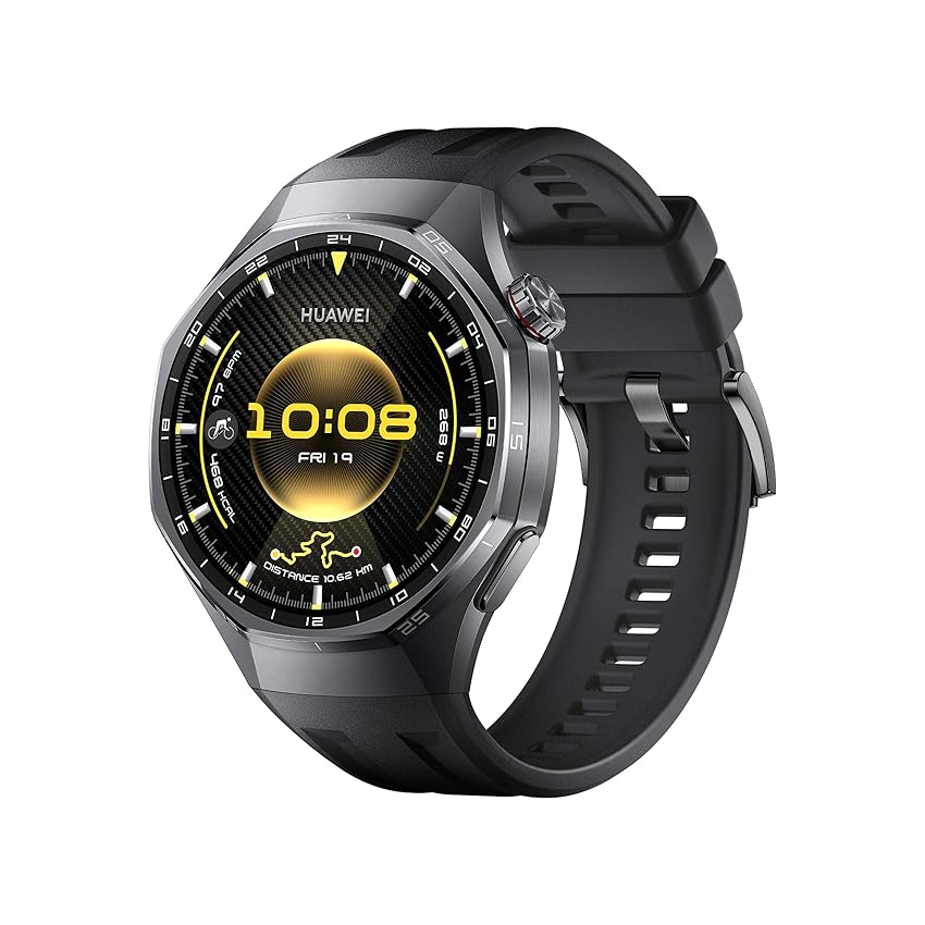 HUAWEI WATCH GT 6 Pro GPS 46mm Smartwatch, Display AMOLED da 1,47 pollici, Fino a 21 giorni, Ciclismo di Livello Pro, Oltre 100 Modalità Sportive, iOS e Android, Analisi ECG, Pagamento NFC, Nero