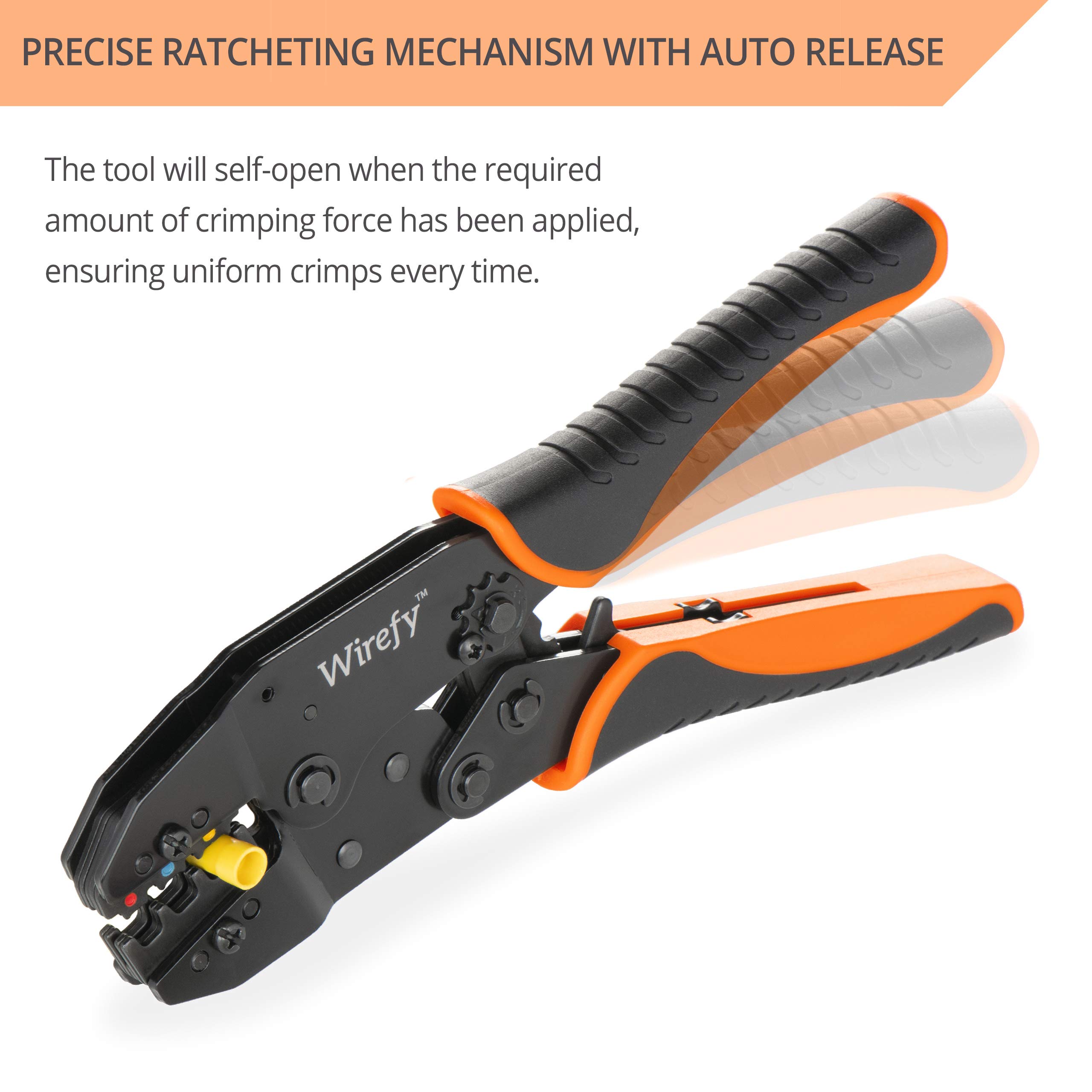 Crimping Tool For Insulated Electrical Connectors Ratcheting Wire