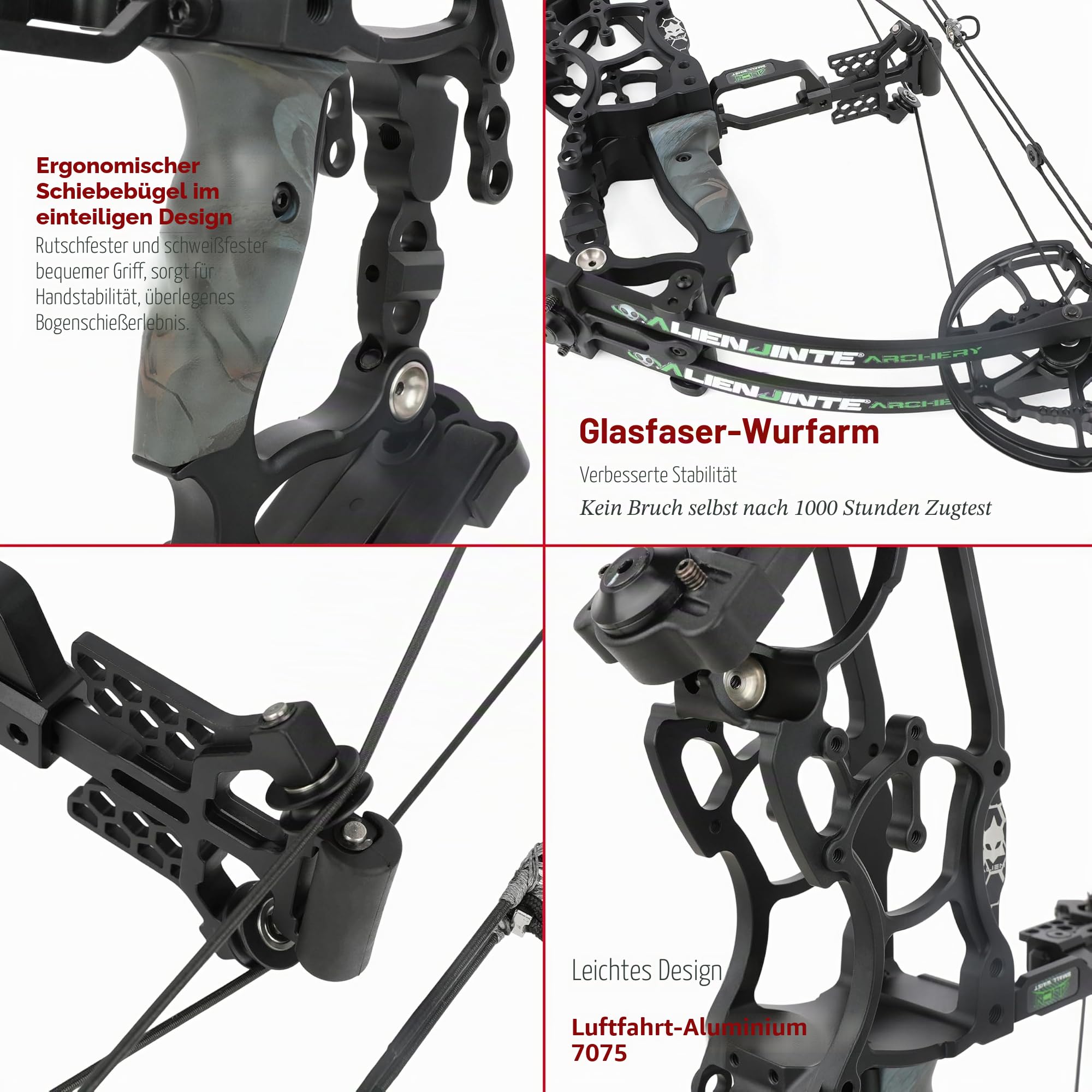 17" Compoundbogen Kit 30~70lbs Einstellbare Stahlkugelbogen Dual Use Jagdbogen Erwachsenebogen RH&LH kann Pfeil und Stahlkugel