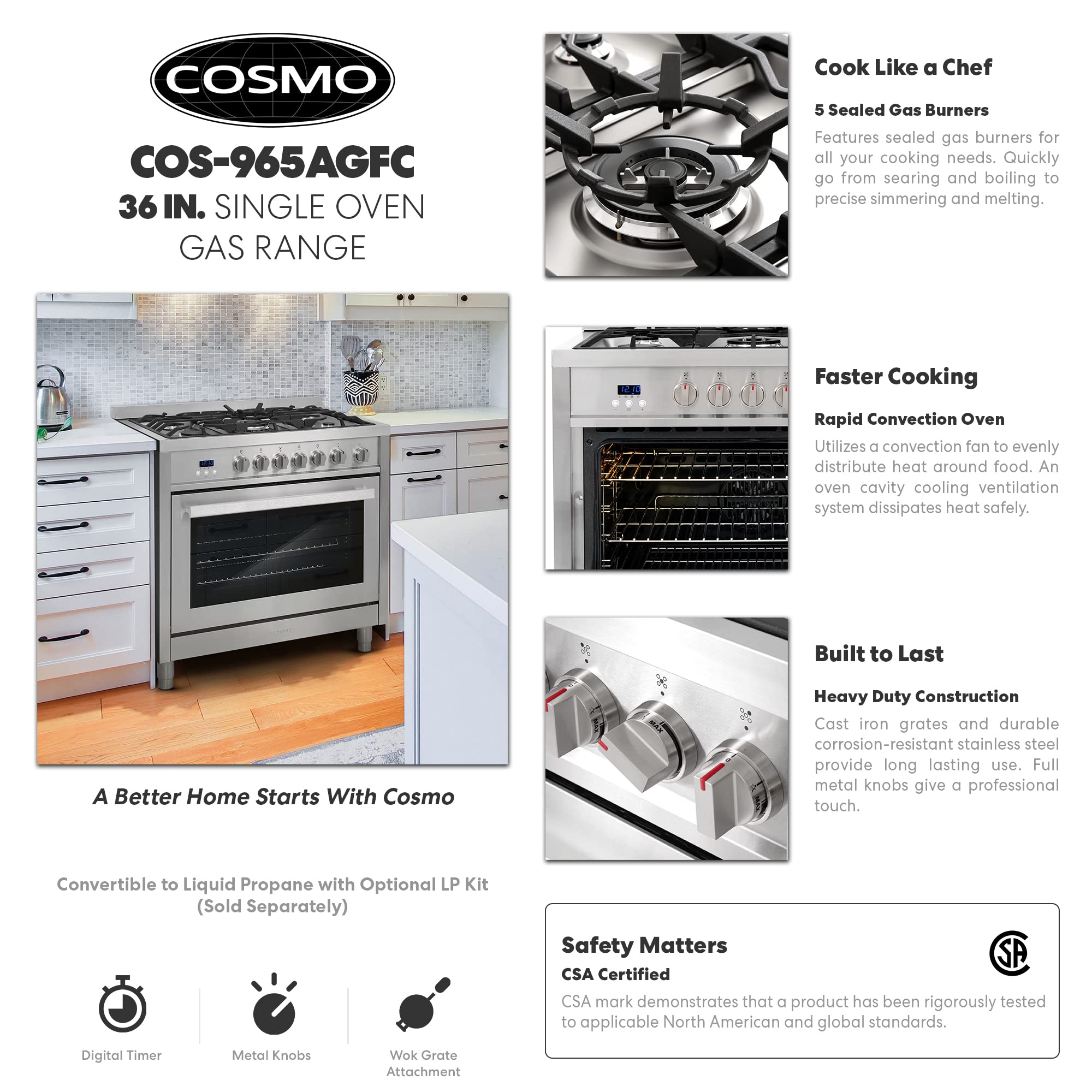 36 built in oven