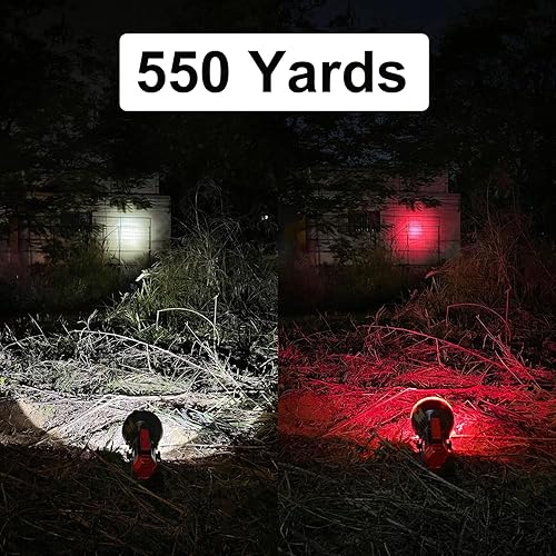 Miniatura 2 de BUYSIGHT Linterna recargable de alta luminosidad 120000, linterna grande con distancia de luz de 550 yardas, luz de trabajo para exteriores, luz de