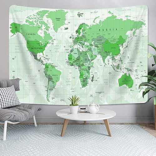 Miniatura 8 de Tapiz de mapa del mundo, Asia Europa, topografía de la ciudad del sur, Estados Unidos, África, Japón, tapices educativos para niños, estudiantes,