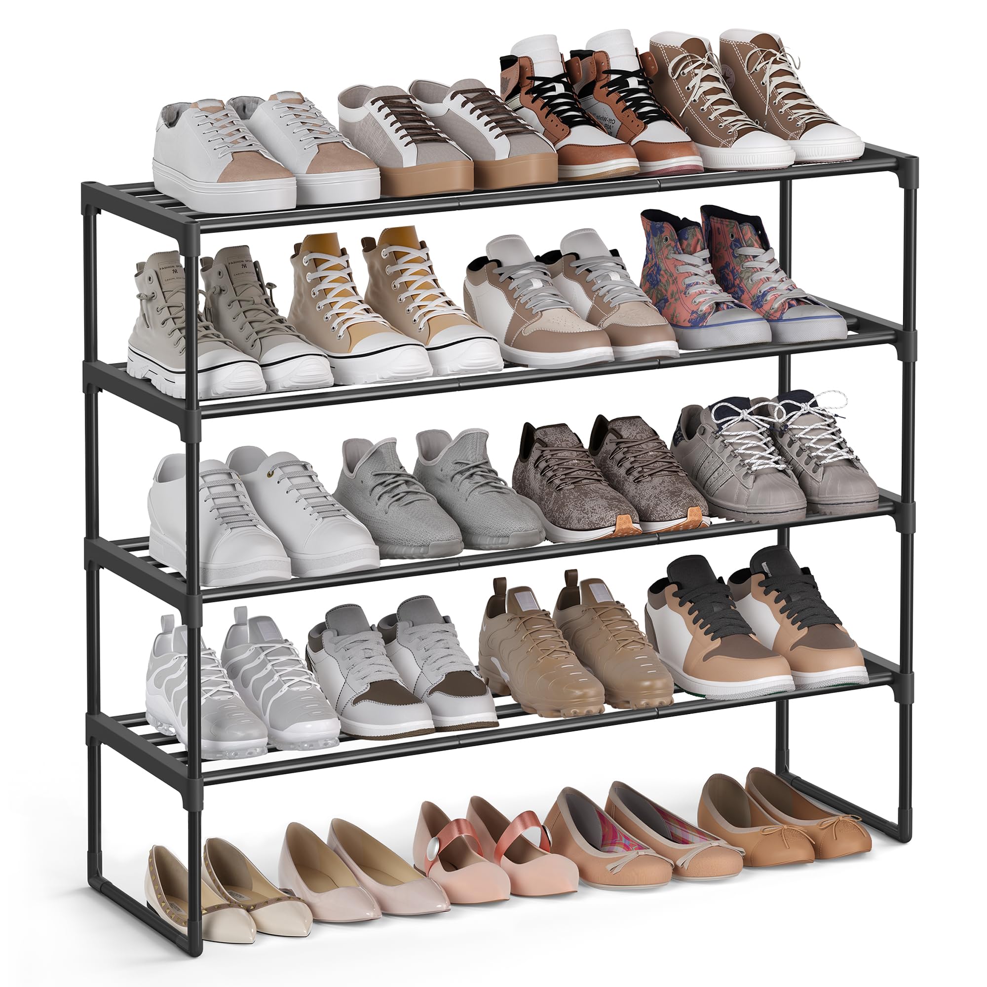 songmics étagère à chaussures 4 niveaux