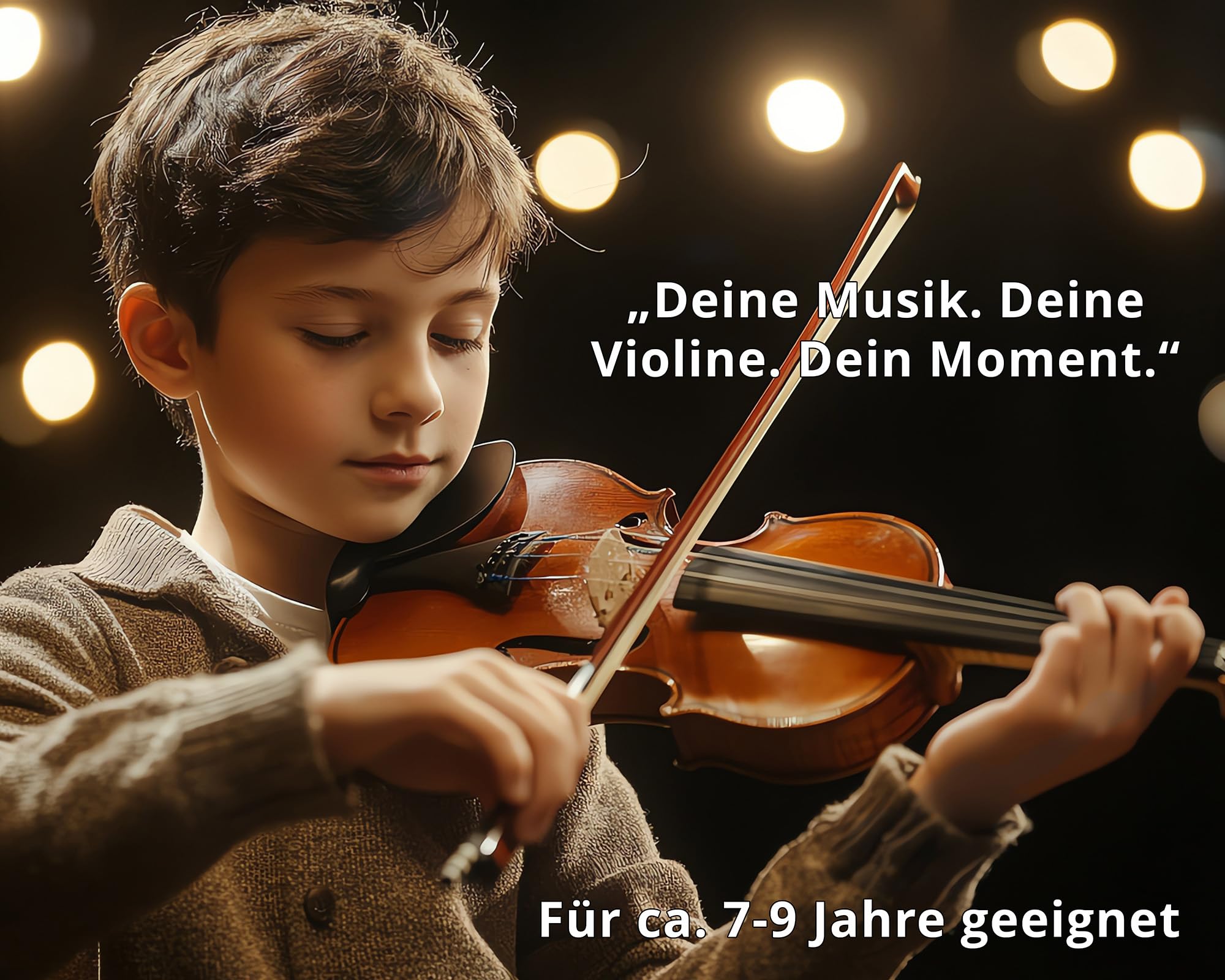 Classic Cantabile Student Violinenset 1/2 (Einsteiger/Schülerinstrument, Geige, Boden & Zargen aus Ahorn, Massive Fichtenholz Decke, Ahorn Steg, Inkl. Etui, Bogen und Kolofonium)