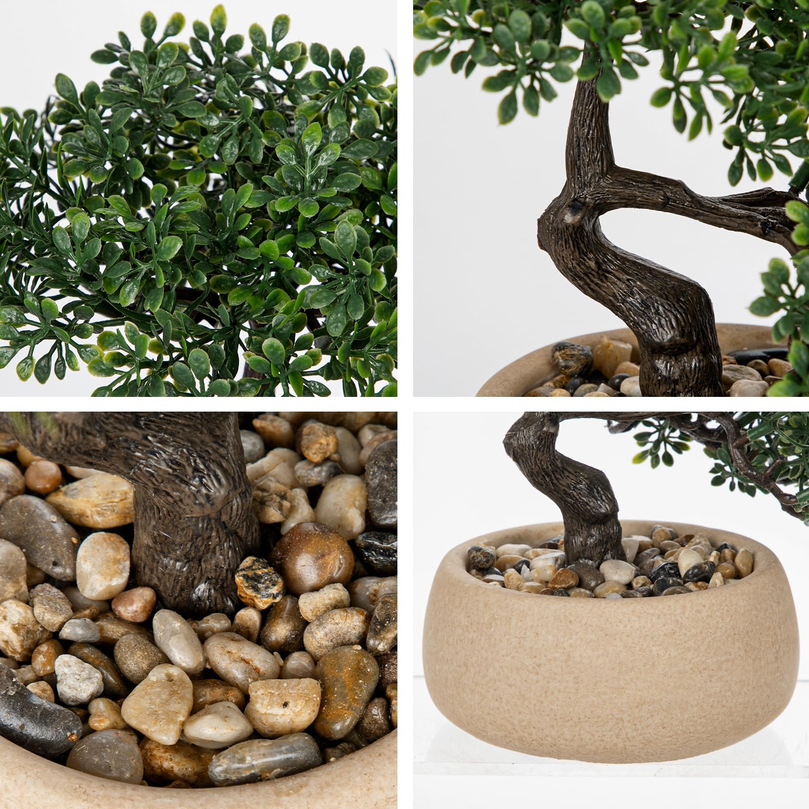 Bonsai artificiale, bonsai Podocarpus, piante artificiali decorative come