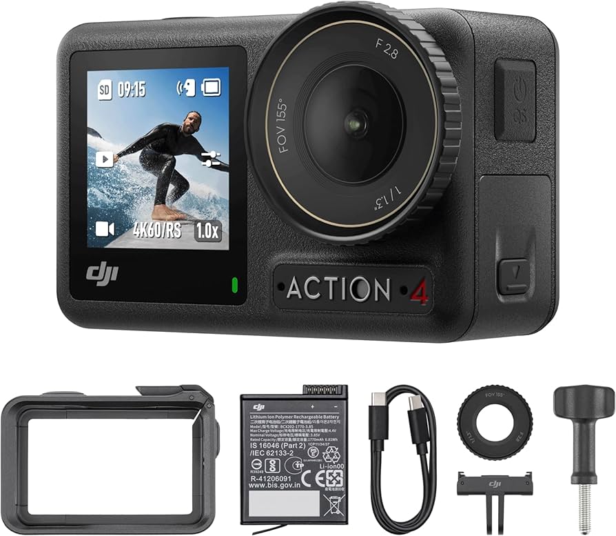 Amazon.com : DJI Osmo Action 4 Essential Combo, 4K/120fps
