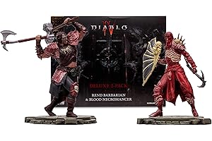 Diablo IV: Rend Barbarian and Blood Necromancer 1:12 Scale Gold Label Exclusive Action Figures