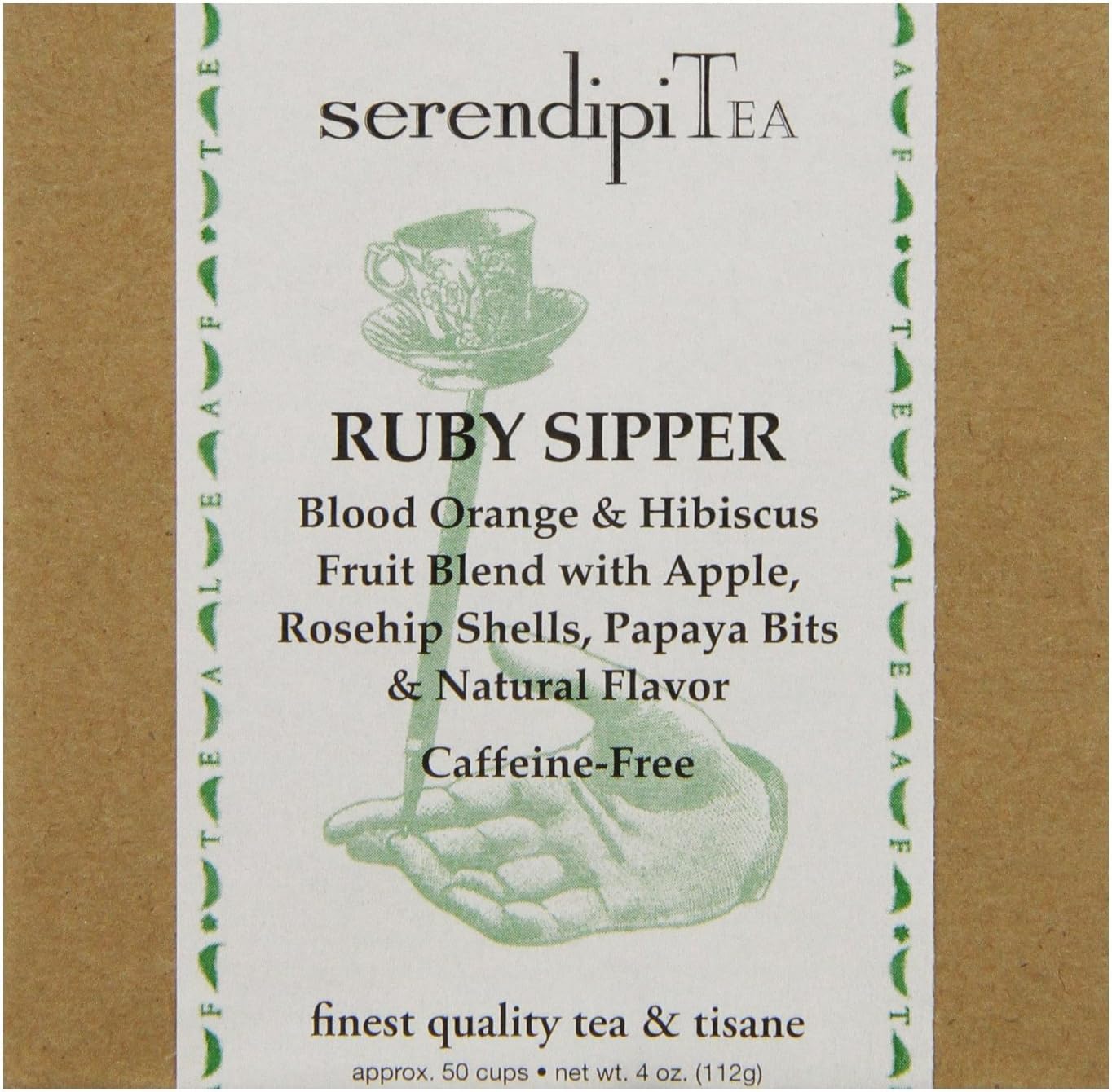 SerendipiTea Ruby Sipper, Blood Orange, Hibiscus & Tisane Tea, 4-Ounce Box