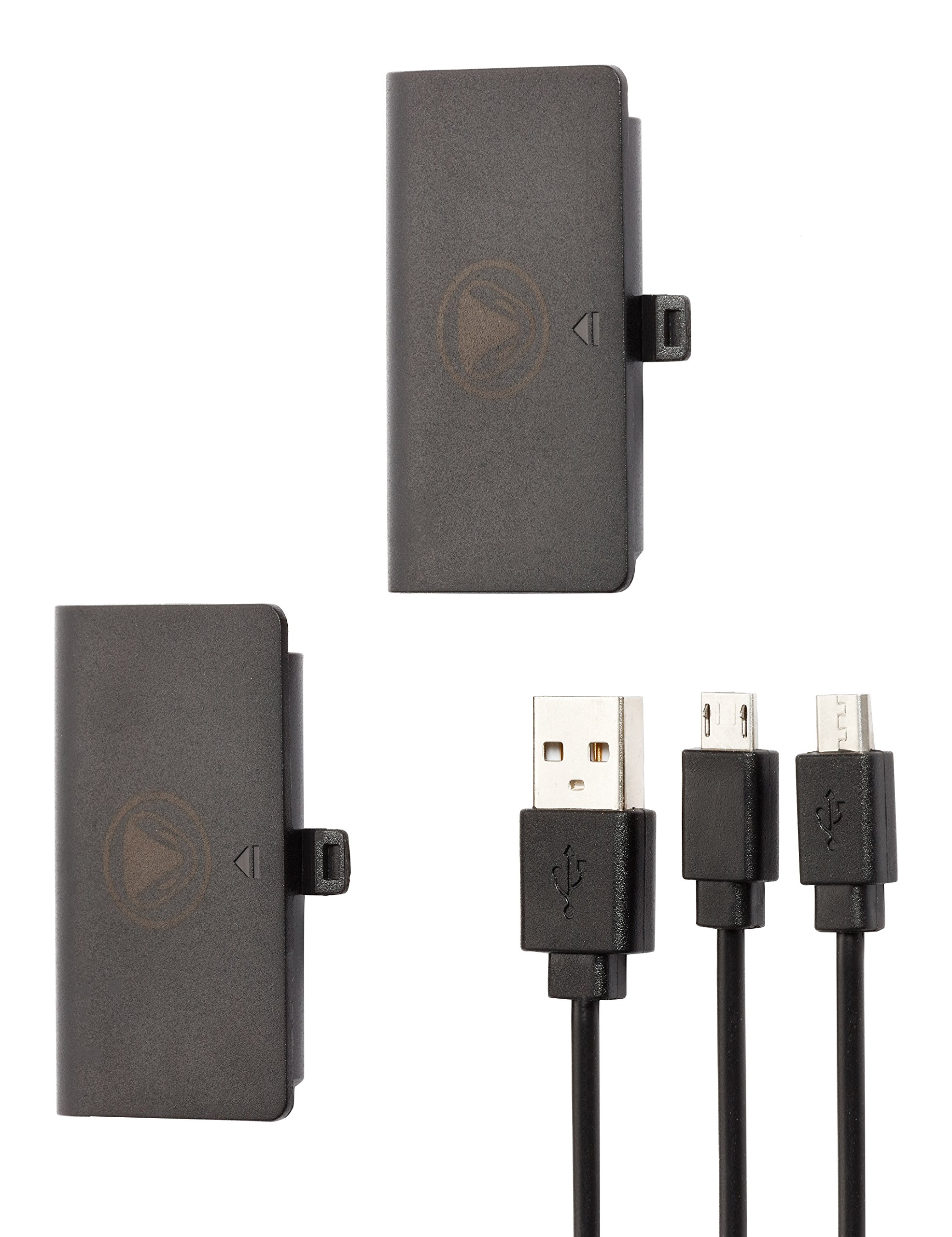 Snakebyte XBOX One Twin Battery Pack - 2 Rechargeable Battery Packs for XBOX One, XBOX One S, XBOX One X and Elite Controllers