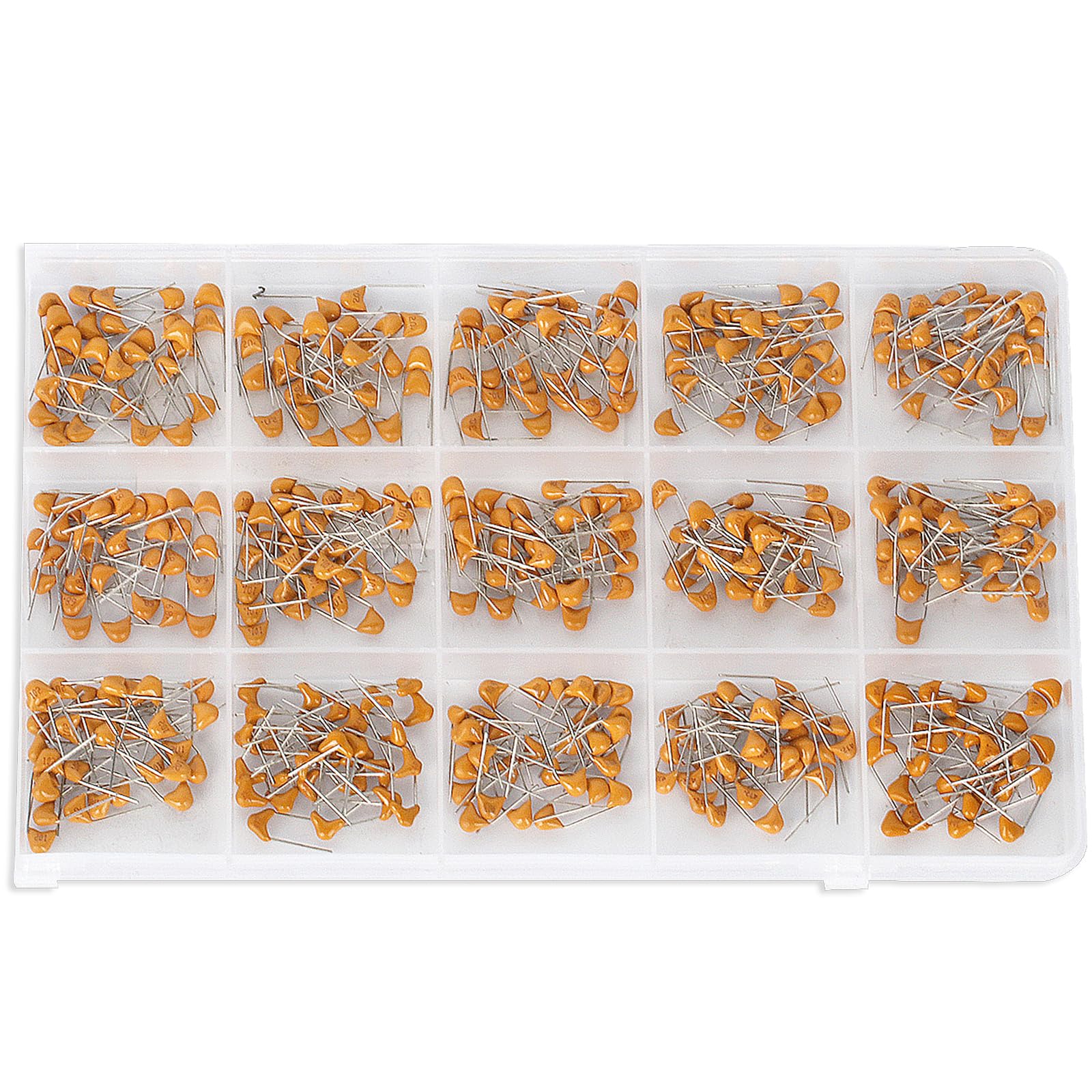 450 Pcs 15 Values Multilayer Monolithic Ceramic Capacitor Assortment ...