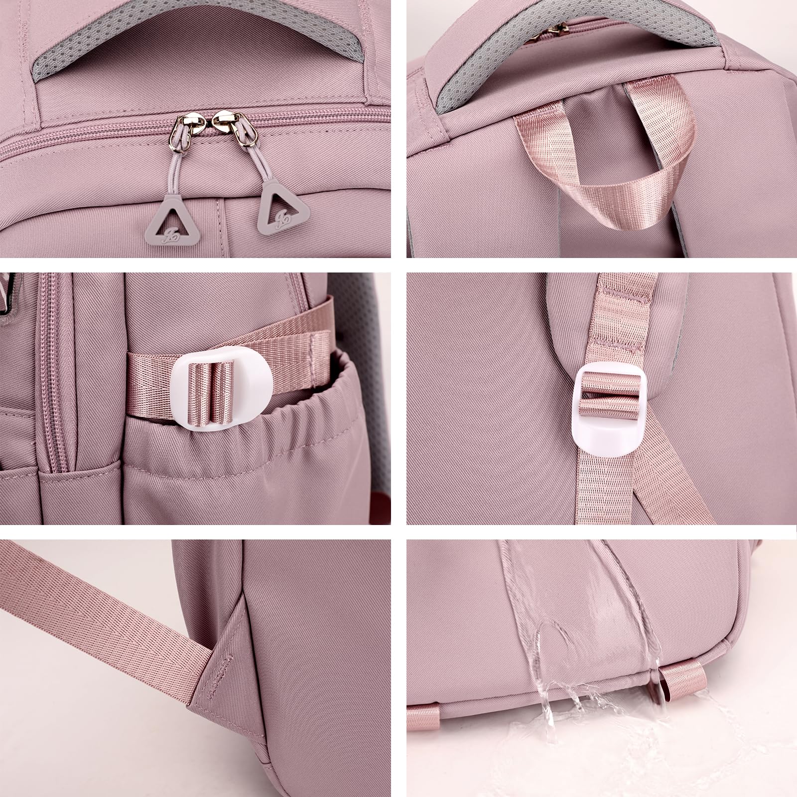 JANSBEN Mochila Escolar Impermeable para Niñas y Niños, Mochila Escolar con Múltiples Compartimentos para Escuela y Viajes, Mochila Cómoda Ideal para Adolescentes Negra