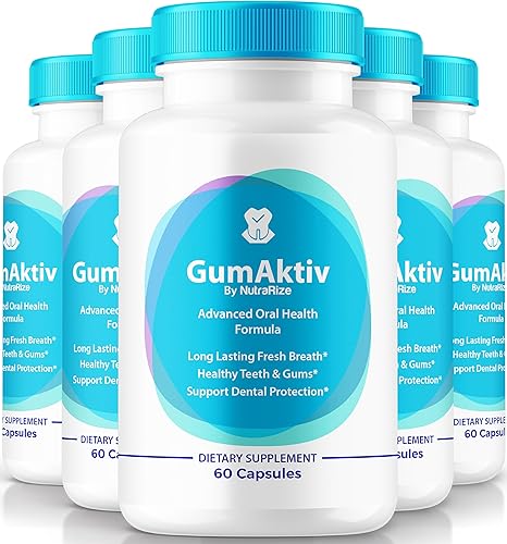 NutraRize GumAktiv - Fórmula probiótica oral oficial, cápsulas de bienestar dental Gum Aktiv, apoyo totalmente natural para dientes y encías