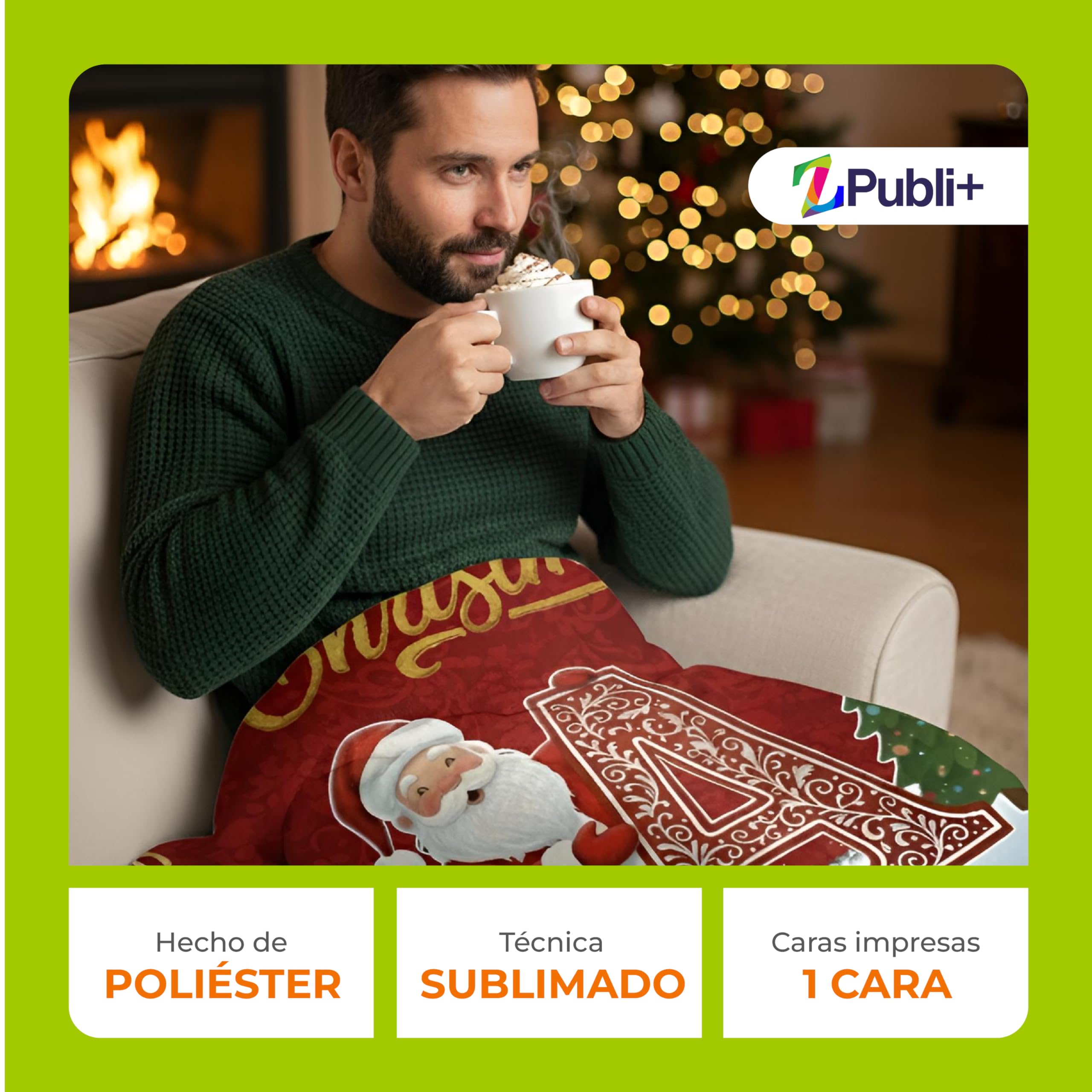 Manta Navideña Personalizada con Nombre (150X230)
