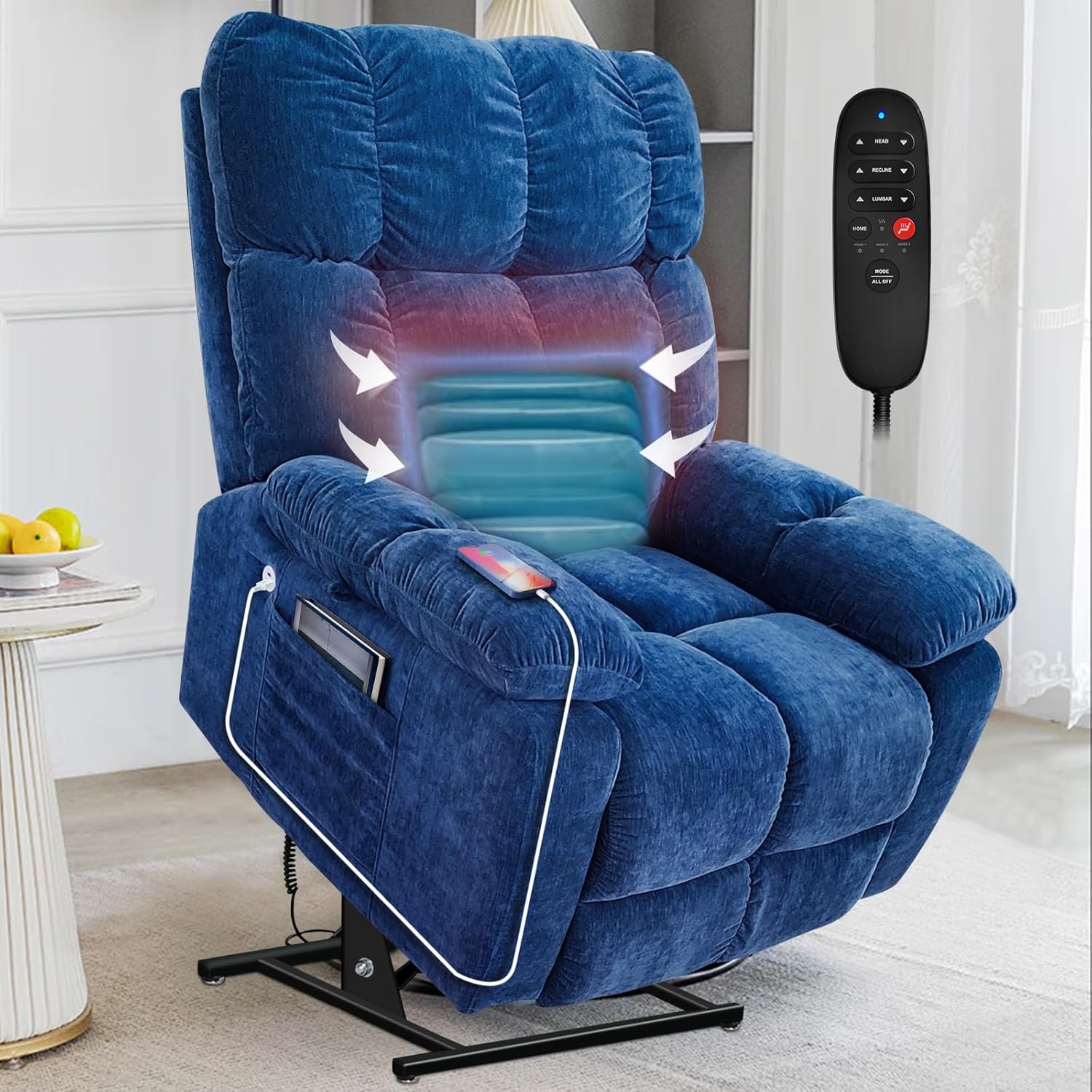 SAYTAY Electric Power Lift Recliner Chair for Elderly,Lay
