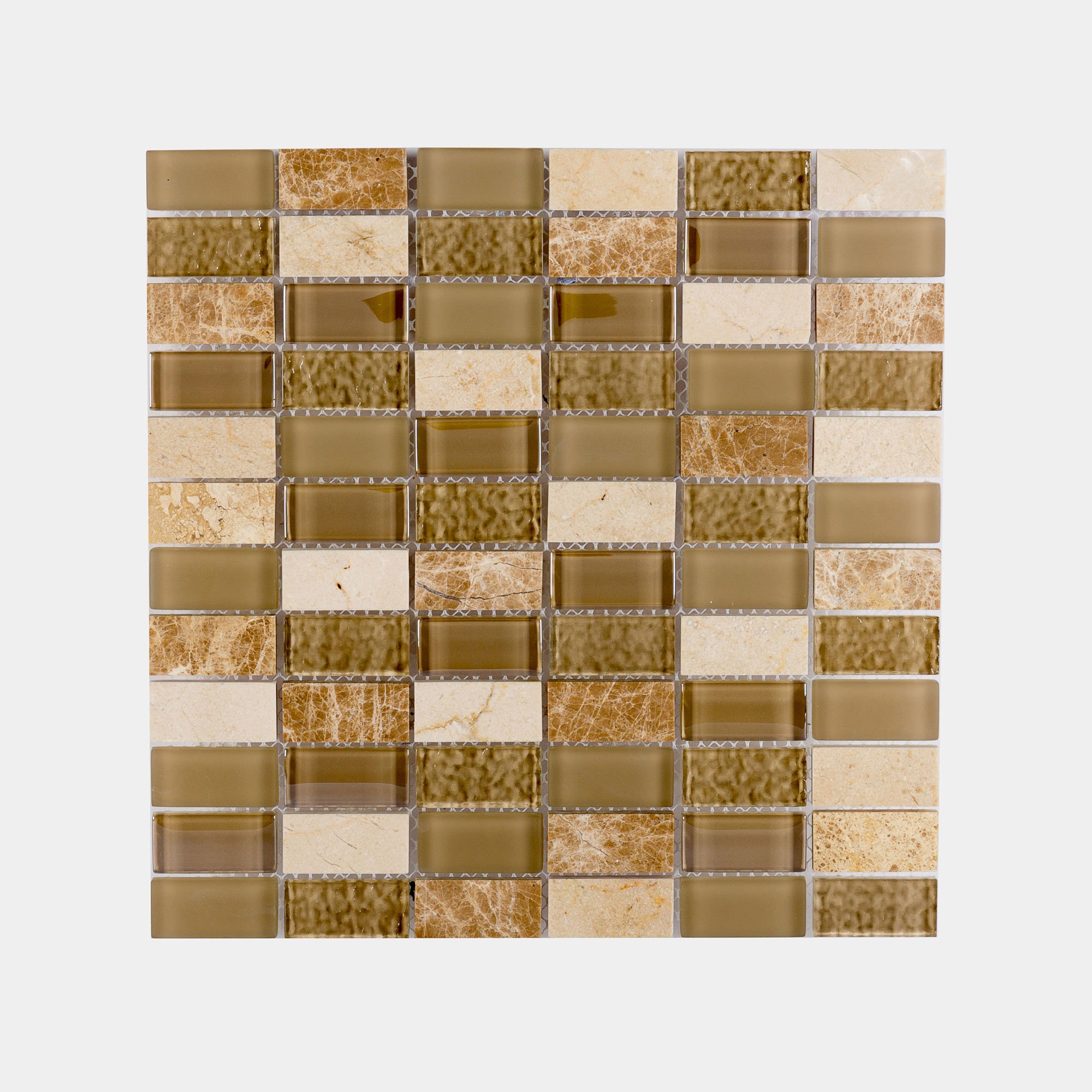 Go Bathrooms Beige Gold Mosaic Tile Sheet | Rectangle Mosaic Tile | 300 X 300 | Bathroom Kitchen Splashback Wall |