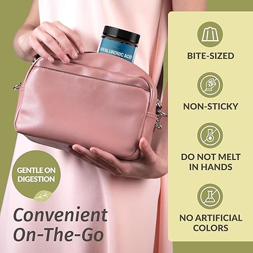 Miniatura 5 de HERBAMAMA Gomitas de ácido hialurónico  250 mg de ácido hialurónico puro para el cabello, la piel y las uñas  Suplemento de elasticidad vegano sin