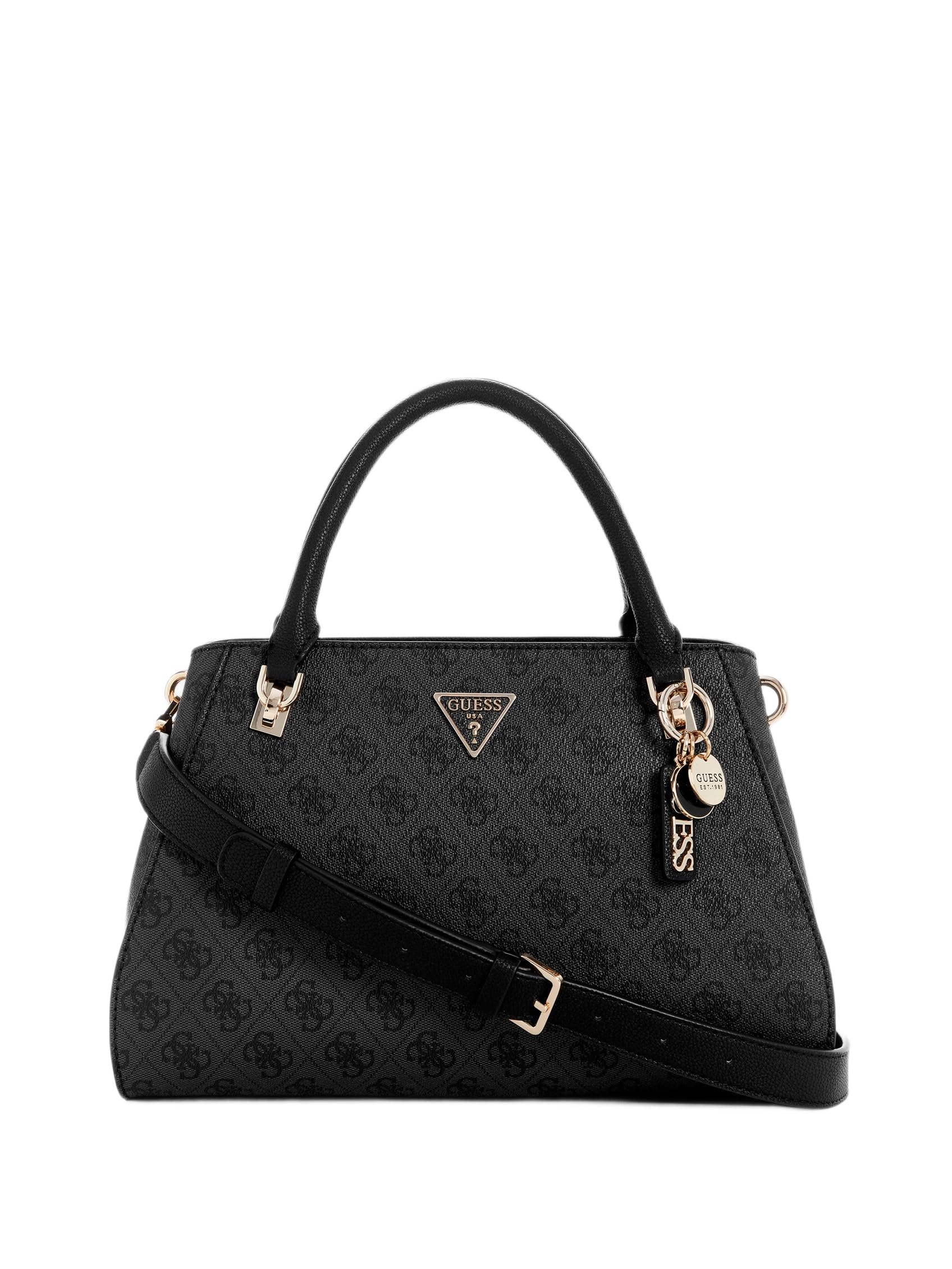 GUESS Noelle Girlfriend Satchel Coal Logo