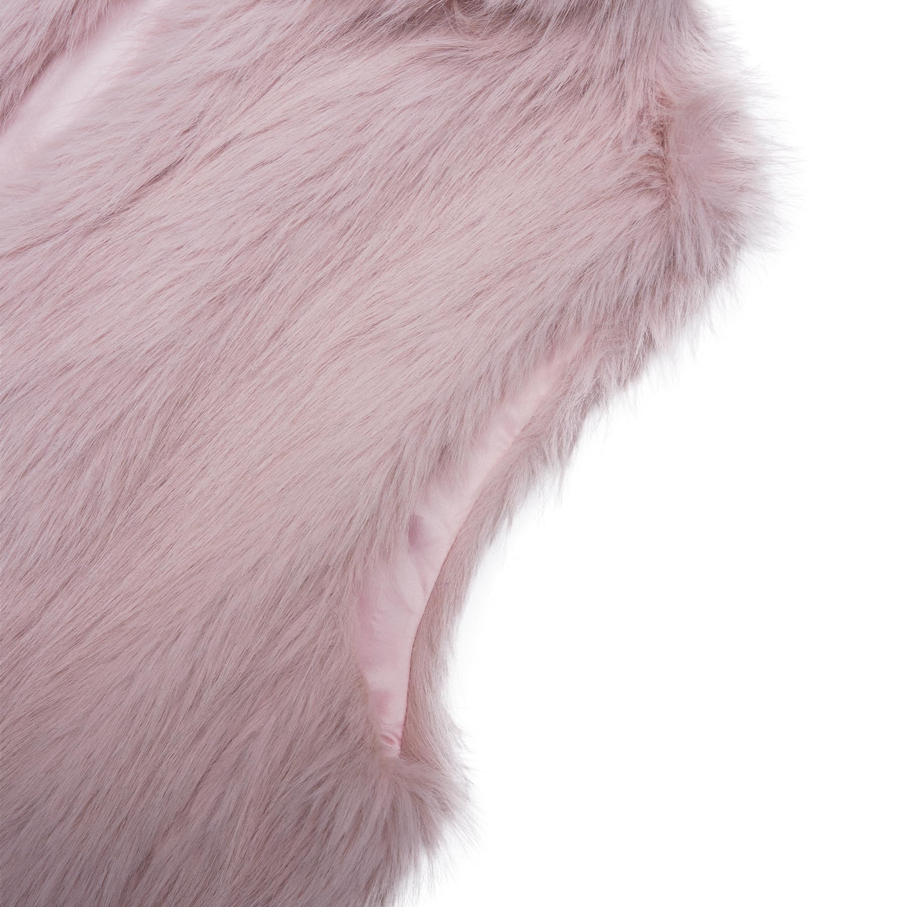 Amazhiyu Gilet di pelliccia da donna, in pelliccia sintetica, lungo gilet da donna, senza maniche, in pelliccia sintetica, gilet invernale, caldo, autunno, inverno, con cinture e tasche