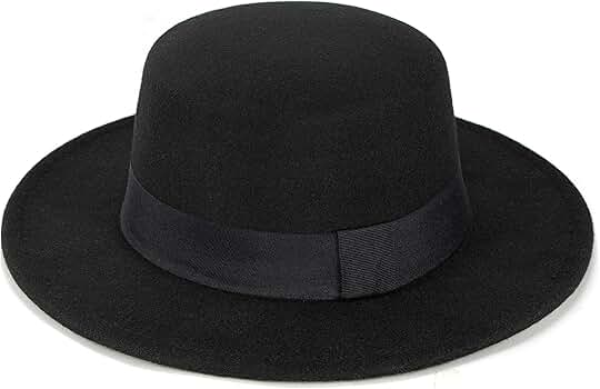 Amazon.com: Women-Pork-Pie-Wide-Brim-Hat - Wide-Brim-Fedora