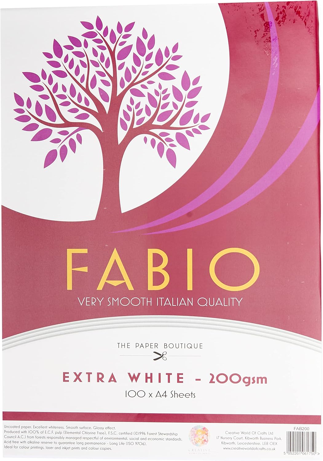 100 x A4 Sheets, Extra White Cards, 200 GSM