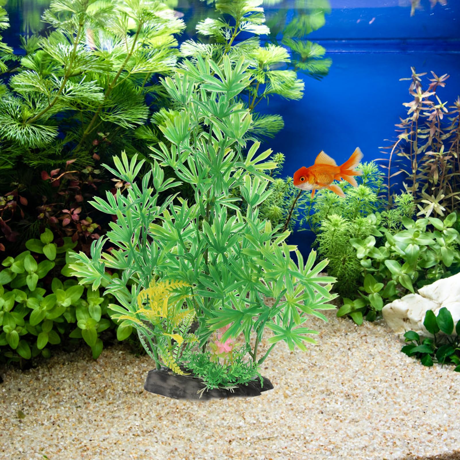 Happyyami 3 Juegos Paisajismo del Acuario Accesorios para Acuarios De Plantas Acuaticas De Agua Dulce Decoración Plantas De Artificiales El Plastico 2 Piezas * 3