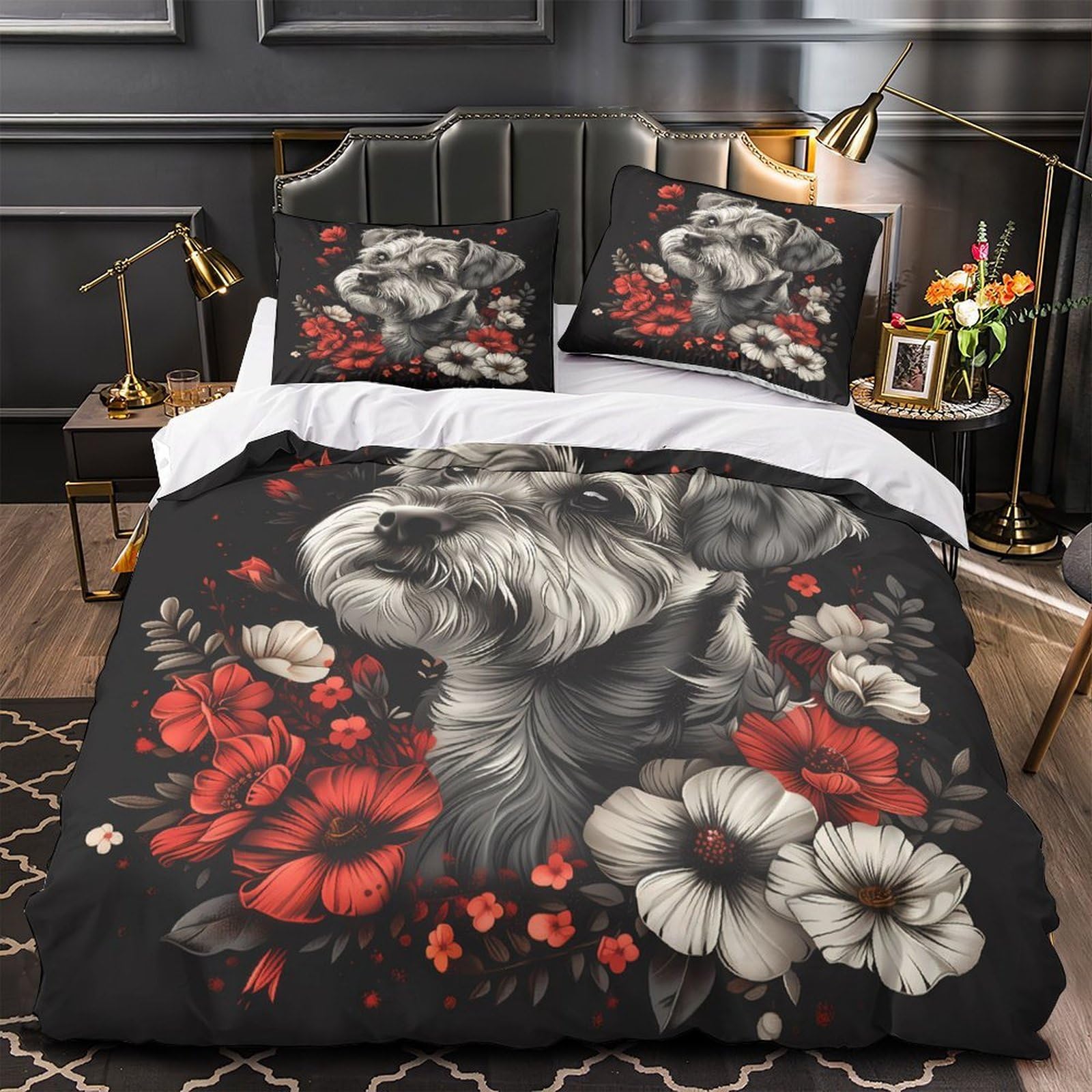Parure de lit 3D effet haut de gamme en microfibre ultra douce King
