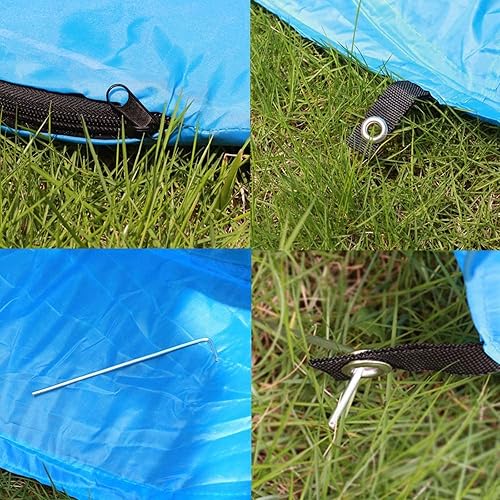 Miniatura 5 de Túnel para perros, túnel redondo para gatos, túnel grande para perros de 118 pulgadas de largo, 19.8 pulgadas abierto, azul, poliéster, túneles de