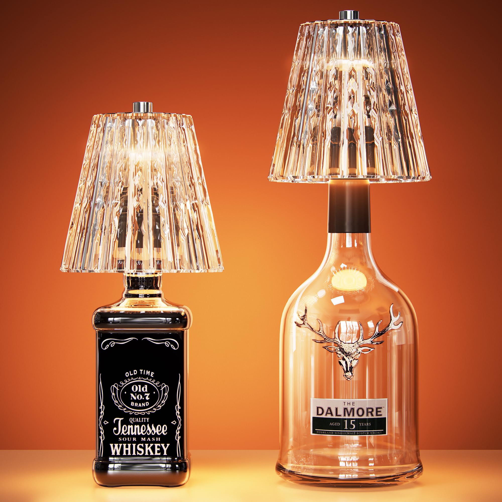 ONLYWIN Wireless Bottle Lamp USB Rechargeable with Crystal