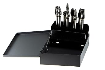 Drillco 70S002DC 8 Piece Solid Carbide Double Cut Bur #2 Set
