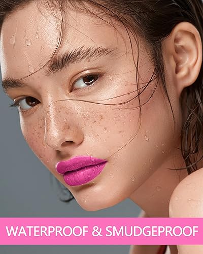 Vista 205 de Lápiz labial marrón nude para mujer, color permanece de larga duración, sin manchas, lápiz labial líquido mate a prueba de transferencia