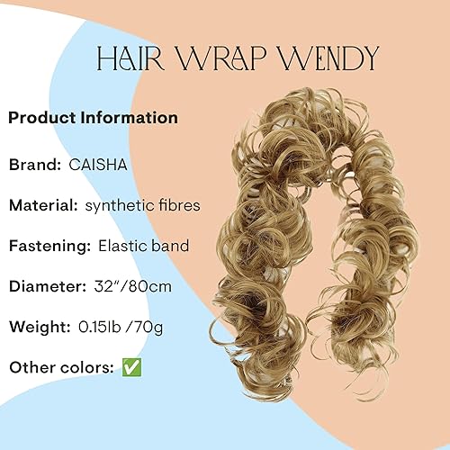 Miniatura 9 de Prettyshop - Banda elástica para el cabello con aspecto voluminoso rizado y desordenado de cabello, para moño