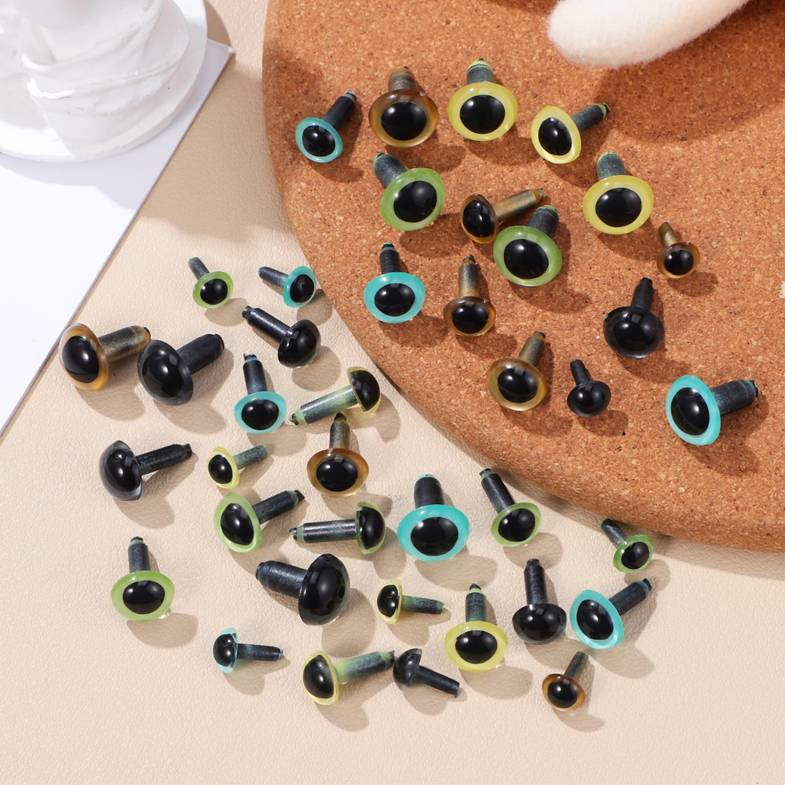 Tofficu 160 Piezas De Ojos De Seguridad De Plástico con Purpurina Ojos De Animales De Peluche para Crochet Ojos De Seguridad Ojos De Animales De Peluche De Plástico Ojos De Ganchillo