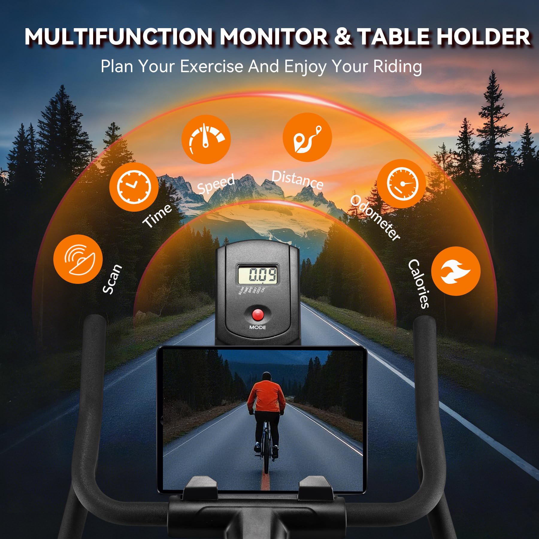 Exercise Bike, Wenoker Stationary Bike For Home, App Supported Indoor Bike With - View #2