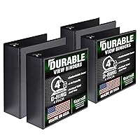 Vista 41 de Samsill Carpeta duradera de 3 anillos de 1 pulgada, fabricada en Estados Unidos, carpeta de anillos en D, cubierta transparente personalizable