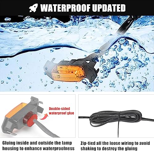 Miniatura 4 de Seven Sparta Luces LED para parrilla 4 piezas con fusible para parrilla Toyota Tacoma TRD PRO 2016-2019 carcasa ámbar con luz ámbar