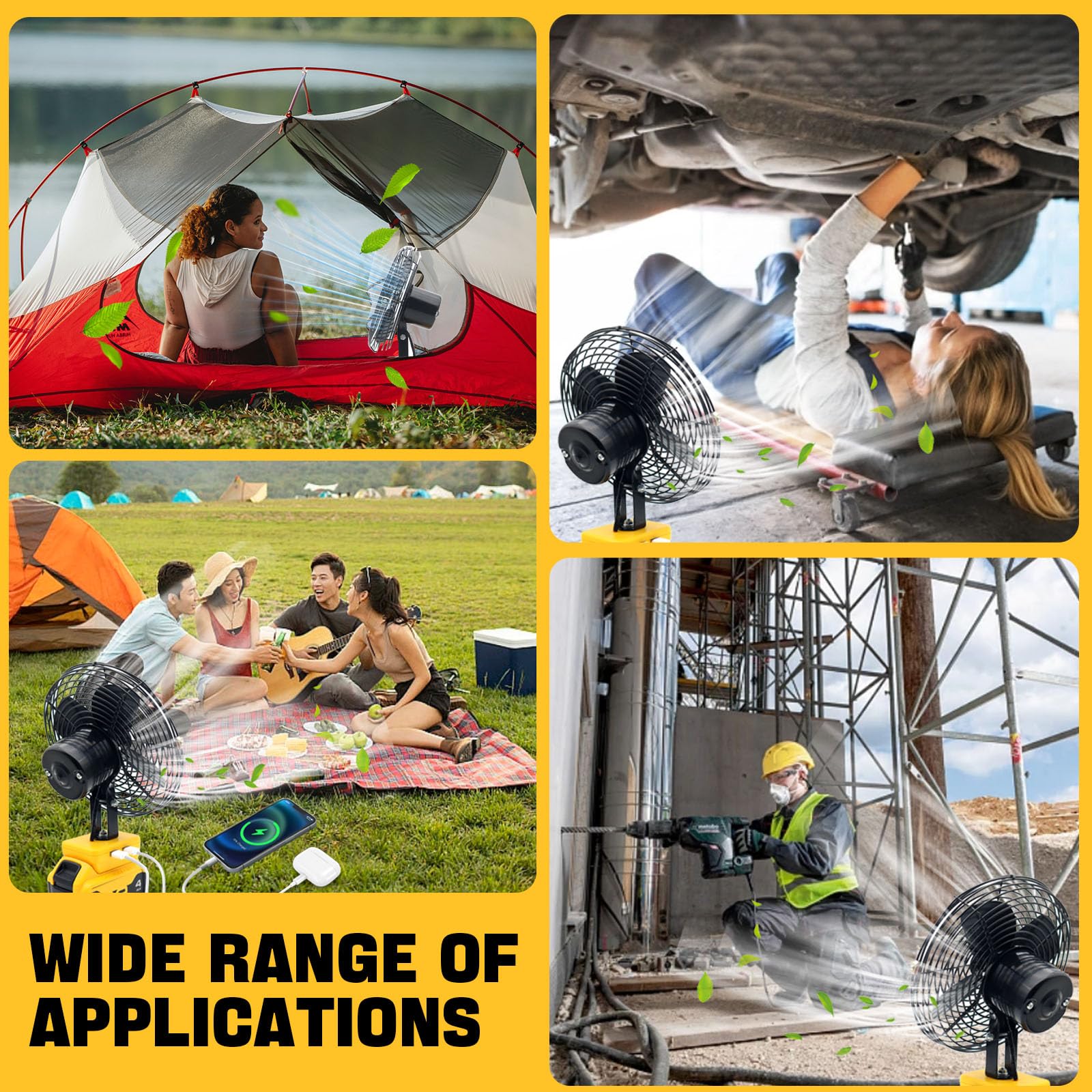 Amazon.com: Aernair Jobsite Fan Compatible with Dewalt 20v Max